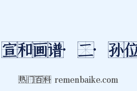 宣和画谱·二·孙位是什么意思的图片